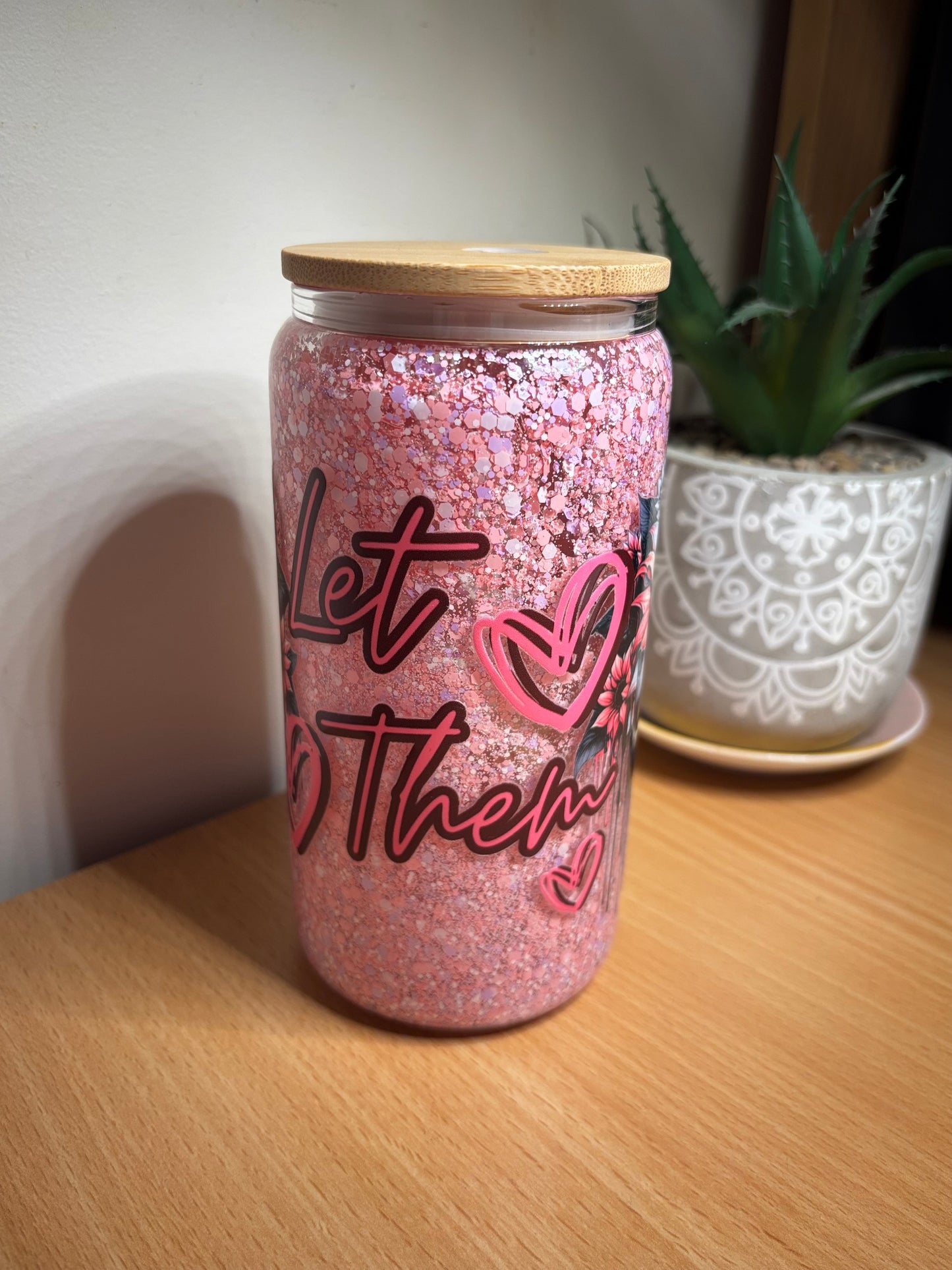 Let Them - Glass Snow Globe Tumbler